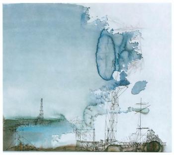 Ende der Welt, Feder, Aquarell, 1983