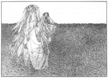 Jugend, Federzeichnung, 1970